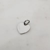 Image 3 of Heart Shape Charms 1.6 cm Steel Silver Tone for Laser Engraving - Pack of 20 pieces
