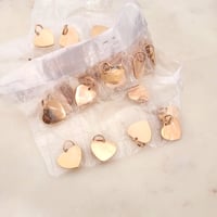 Image 1 of Heart Shape Charms 1.6 cm Rose Gold for Laser Engraving - Pack of 20 pieces