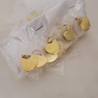 Image 1 of Heart Shape Charms 1.6 cm Yellow Gold for Laser Engraving - Pack of 20 pieces