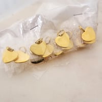 Image 2 of Heart Shape Charms 1.6 cm Yellow Gold for Laser Engraving - Pack of 20 pieces