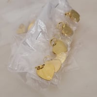 Image 3 of Heart Shape Charms 1.6 cm Yellow Gold for Laser Engraving - Pack of 20 pieces
