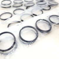 Image 2 of 25 Pieces Black Color Split Key Chain / Key Rings -Stainless Steel