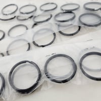 Image 3 of 25 Pieces Black Color Split Key Chain / Key Rings -Stainless Steel