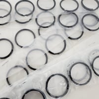 Image 1 of 25 Pieces Black Color Split Key Chain / Key Rings -Stainless Steel