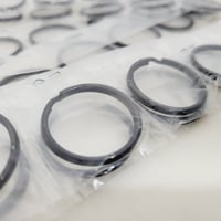 Image 4 of 25 Pieces Black Color Split Key Chain / Key Rings -Stainless Steel