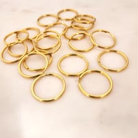 Image 1 of 25 Pieces Gold Color Split Key Chain / Key Rings -Stainless Steel