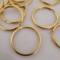 Image 4 of 25 Pieces Gold Color Split Key Chain / Key Rings -Stainless Steel