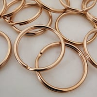 Image 2 of 25 Pieces Rose Gold Color Split Key Chain / Key Rings -Stainless Steel