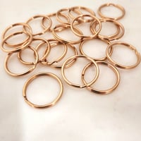 Image 1 of 25 Pieces Rose Gold Color Split Key Chain / Key Rings -Stainless Steel