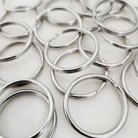 Image 4 of 25 Pieces Steel Silver Color Split Key Chain / Key Rings -Stainless Steel