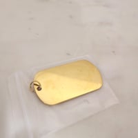 Image 4 of 8 in Pack - Military Tag / Dog Tag Gold Tone Steel Engravable Blanks