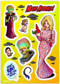 Image 2 of Mars Attacks! Sticker Sheet