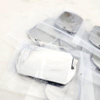 Image 3 of  8 in Pack - Military Tag / Dog Tag Steel Silver Engravable Blanks