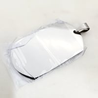 Image 5 of  8 in Pack - Military Tag / Dog Tag Steel Silver Engravable Blanks