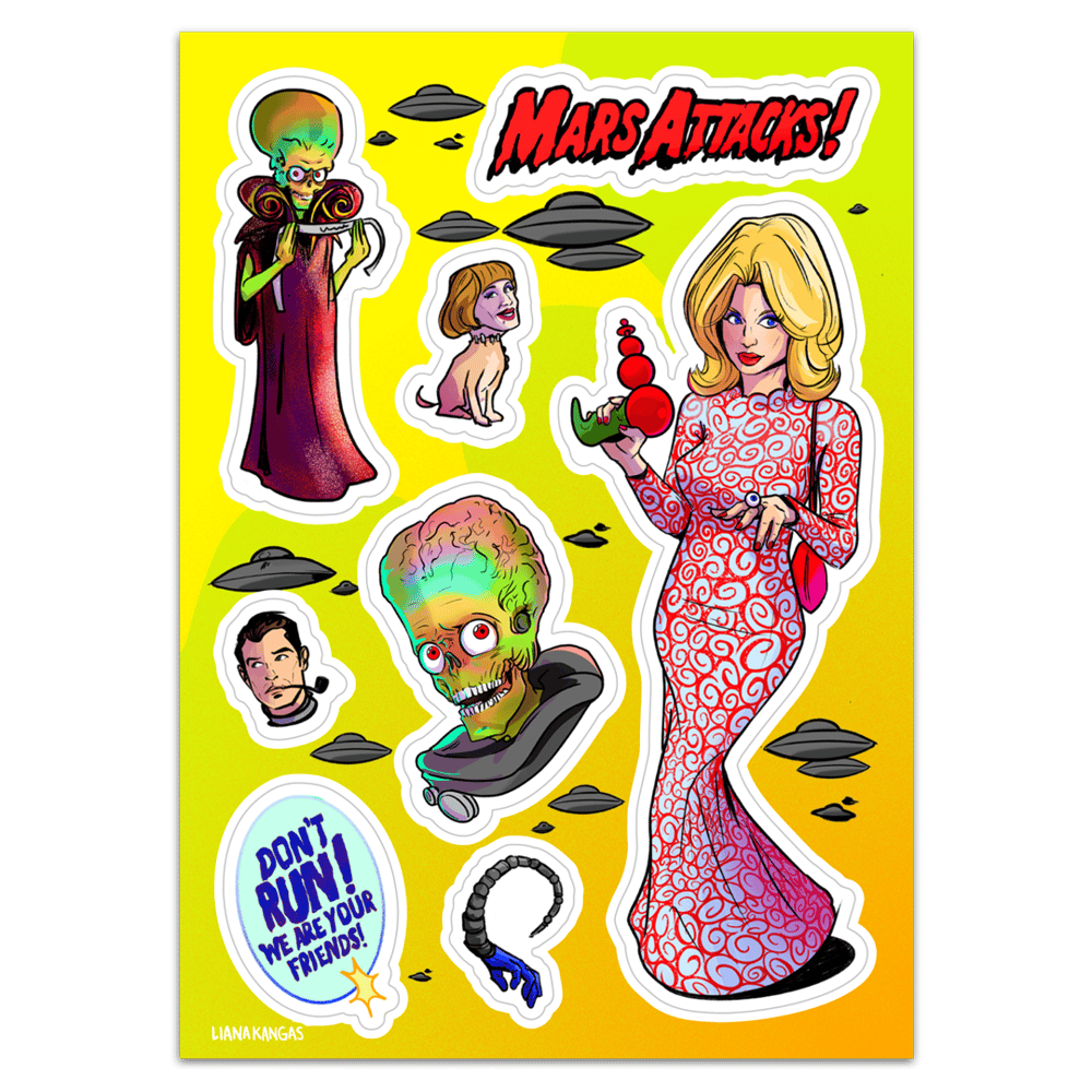 Mars Attacks! Sticker Sheet