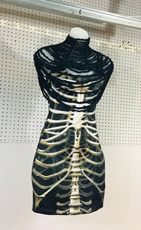 Image 3 of Skeletal - Bodycon Dress with Custom Woven Necklace