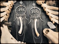 Image 3 of Khali Moon 1 - witch bone earrings 