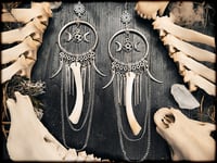 Image 1 of Khali Moon 1 - witch bone earrings 
