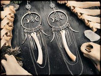 Image 2 of Khali Moon 1 - witch bone earrings 