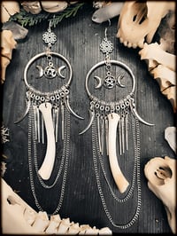 Image 5 of Khali Moon 1 - witch bone earrings 