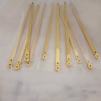 Image 3 of Laser Engraving Flat Gold Bracelet Blanks Infinity Edge Style -10 Pack Metal Blanks 4mm wide