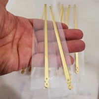 Image 4 of Laser Engraving Flat Gold Bracelet Blanks Infinity Edge Style -10 Pack Metal Blanks 4mm wide