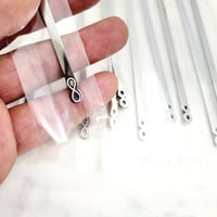 Image 1 of Laser Engraving Flat Bracelet Blanks Infinity Edge Style 4mm wide -10 in Pack Metal Stainless