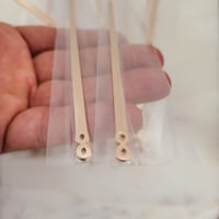 Image 4 of Laser Engraving Flat Rose Gold Bracelet Blanks Infinity Edge Style -10 Pack Metal Blanks 4mm wide