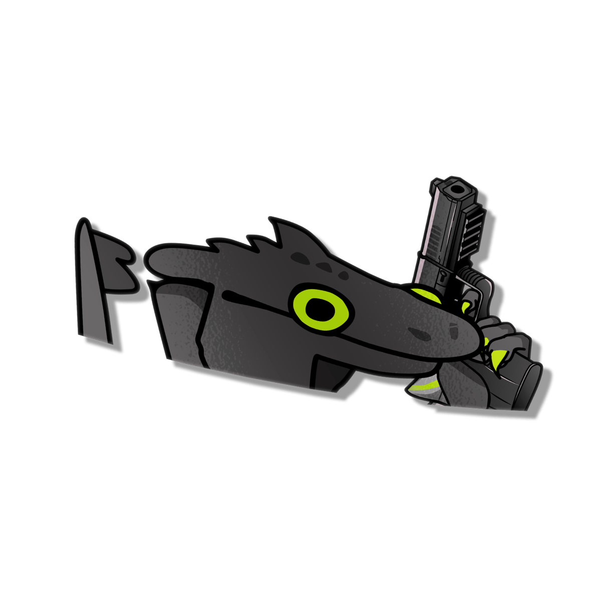 Image of Toothless With The Gat
