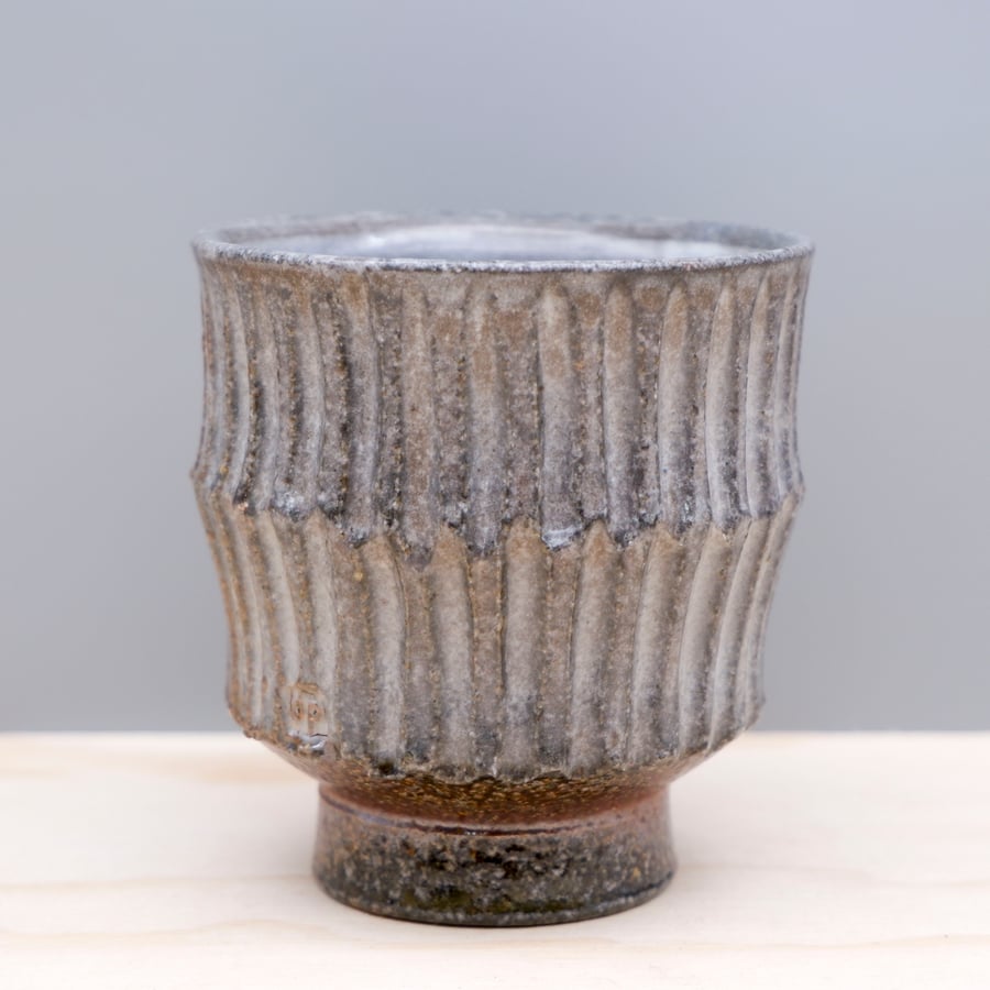 Image of Small Soda Fired Cup (carve)