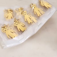 Image 1 of 10 Kid Boy Gold Charms - Gold Color Laser Engravable Blanks