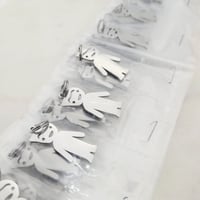 Image 1 of 10 Kid Boy Steel Silver Charms - Steel Silver Color Laser Engravable Blanks