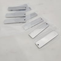 Image 3 of Rectangle Steel Laser Engravable blanks pack of 10 - Laser Engraving Blanks