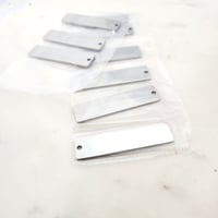 Image 1 of Rectangle Steel Laser Engravable blanks pack of 10 - Laser Engraving Blanks