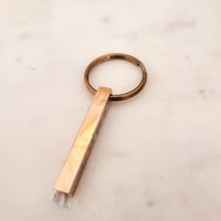 Image 4 of 3D Verticle Bar Pendant Rose Gold Keychain blanks -  Laser Engravable 10 Pack