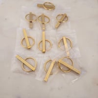 Image 1 of 3D Vertical Bar Pendant Yellow Gold Keychain blanks - Laser Engravable 10 Pack