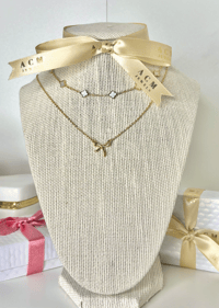 Image 2 of Tiffany Bow Necklace (Gold) 