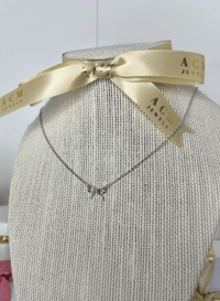 Image 2 of Tiffany Bow Necklace (Silver)