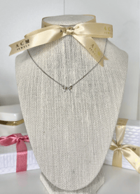 Image 1 of Tiffany Bow Necklace (Silver)