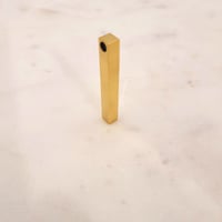 Image 4 of Pack of 10 3D Yellow Gold Vertical Bar Pendant Blanks.