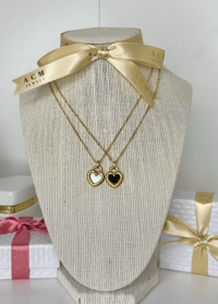 Image 1 of Dual Heart Necklace (Double-Sided) 