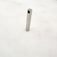 Image 4 of Pack of 10 3D Steel Silver Vertical Bar Pendant Blanks.