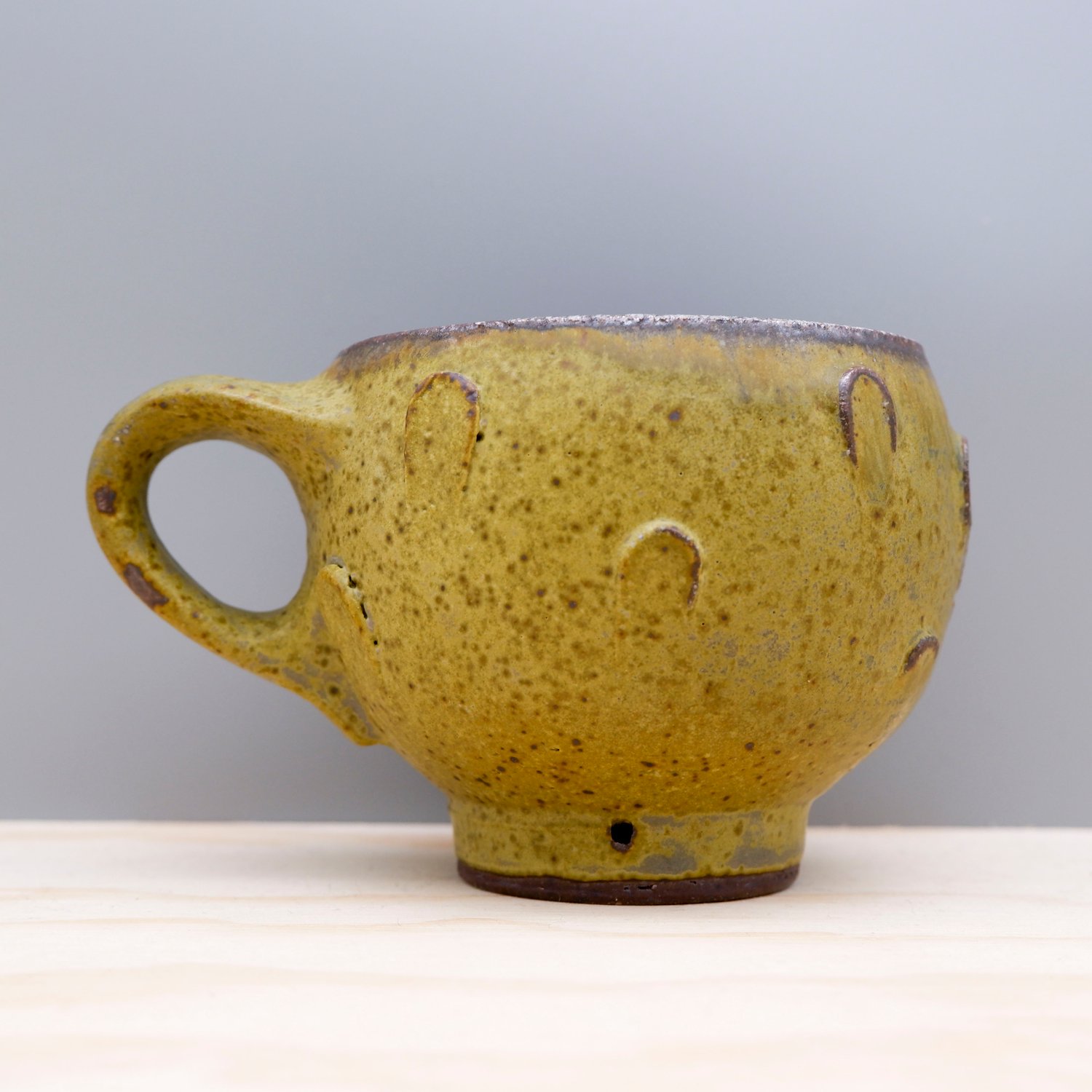 Image of Soda Fired Mug (mustard+seed)