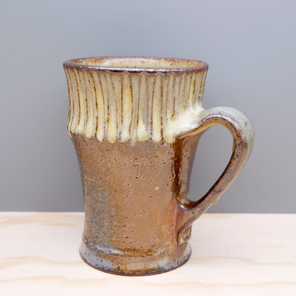 Image of Soda Fired Mug (creamy+flute)