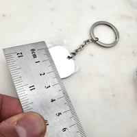 Image 2 of Steel Guitar Pick Keychain Laser engravable Blanks - 5 in Pack