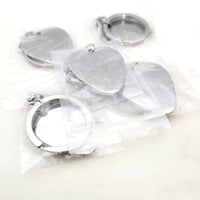 Image 1 of Steel Guitar Pick Keychain Laser engravable Blanks - 5 in Pack