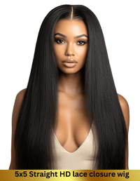 Image 1 of Straight 5x5 HD  Lace Closure Wig