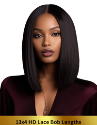 Image 1 of 13x4 Natural Black HD Bob Length Lace Wigs Wear and Go(Straight)