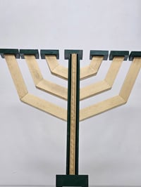 Image 3 of Gold & Emerald Menorah