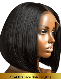 Image 2 of 13x4 Natural Black HD Bob Length Lace Wigs Wear and Go(Straight)